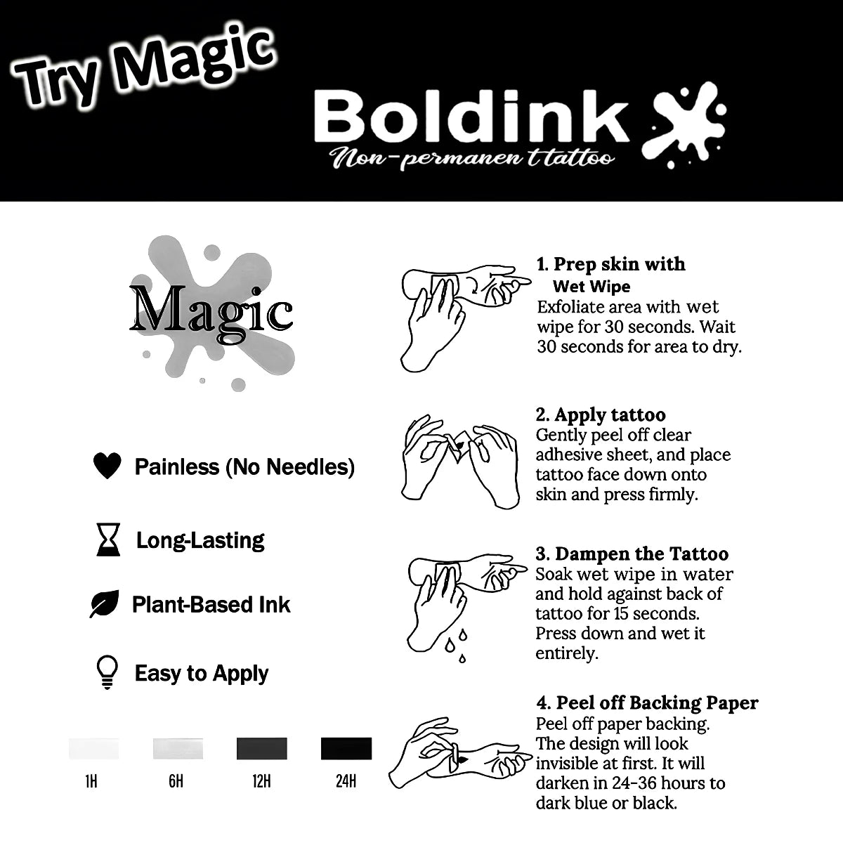 Boldink Delicate Dot-Line Temporary Tattoos, with Star, Moon&Sun Motifs, Waterproof, Mini & Exquisite Finger Stickers - Sun Studio