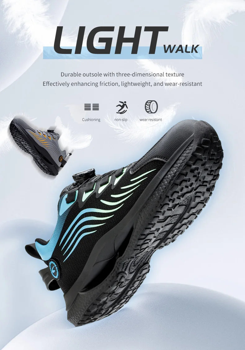 2026 Security Safety Shoes Men Rotating Button Work Sneakers Indestructible Shoes Puncture-Proof-men Sport Shoes Steel Toe Boots - Sun Studio