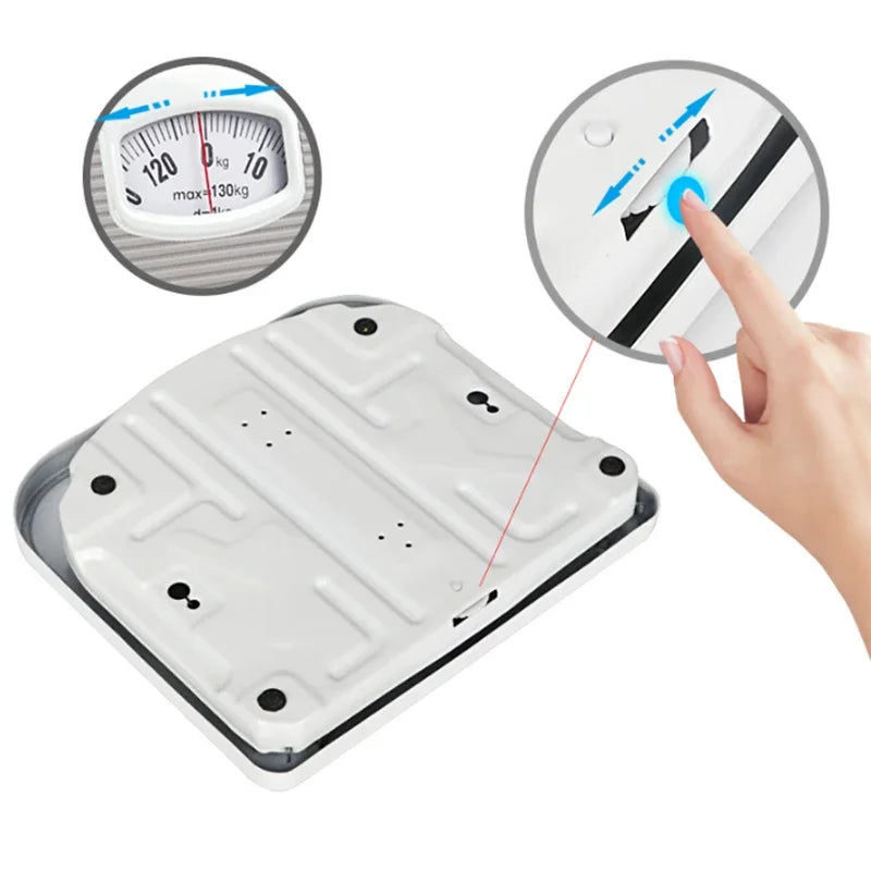 Weighing Scale Mechanical Body Weight Home Portable Precision Durable Body Scale Non-Slip Leather Pad Bathroom Waterproof - Sun Studio