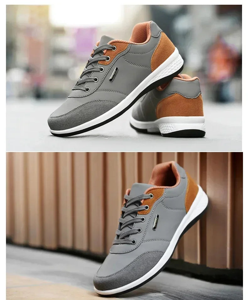 Leather Men Shoes Sneakers Trend Casual Shoe Comfortable Breathable Leisure Male Sneakers Non-slip Footwear Men Sports Shoes - Sun Studio
