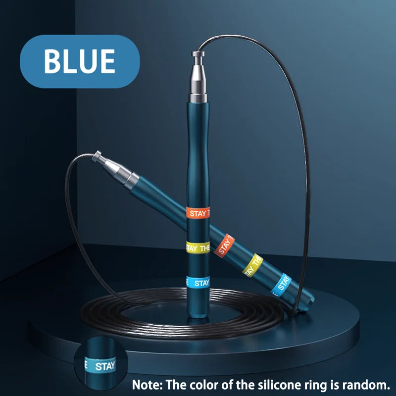 Aluminum alloy steel wire metal handle student adult fitness fat burning racing training competition skipping rope - Sun Studio