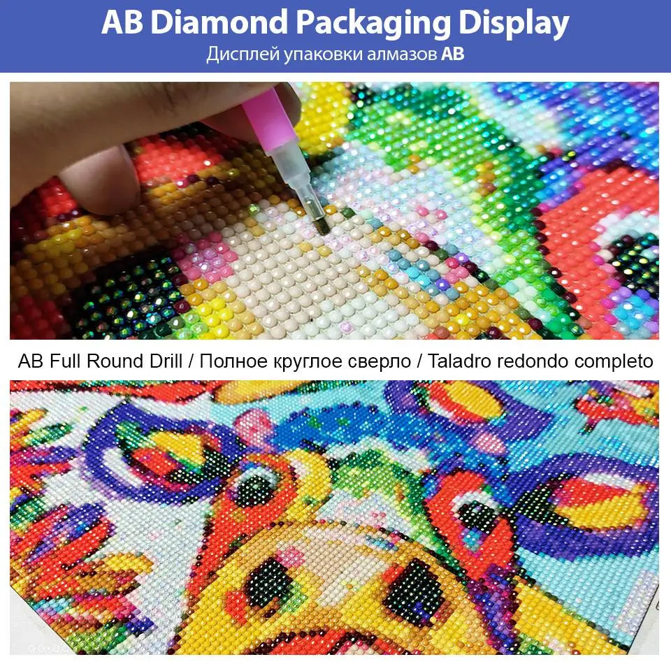 Fairy Dust AB Cartoon Grandpa and Grandma 5D DIY Diamond Painting Cross Stitch Art Mosaic Full Embroidery Home Decor Kids Gift - Sun Studio