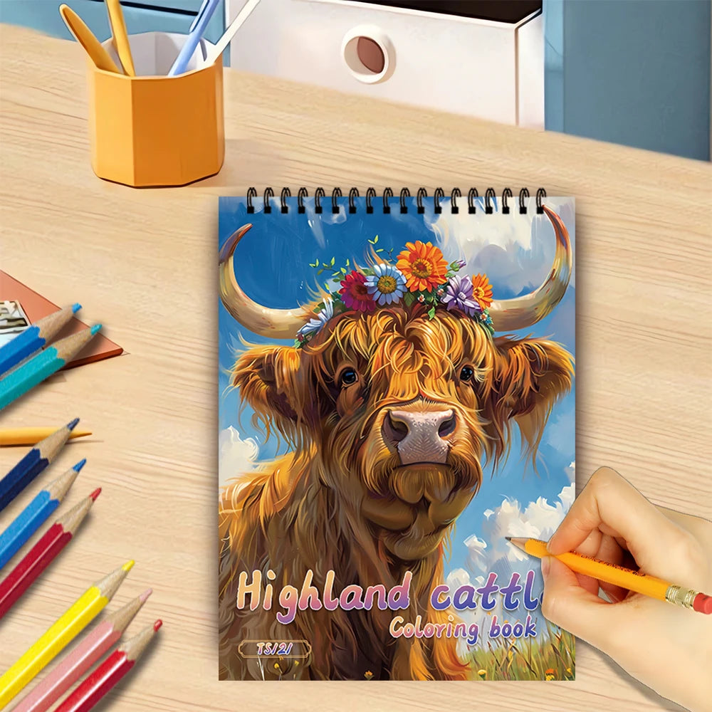 30 Sheets Stress Relief Coloring Book, 11.2x 8.3in,100gsm Thick Paper, Spiral Bound, Halloween Gift, Christmas Gift Option - Sun Studio