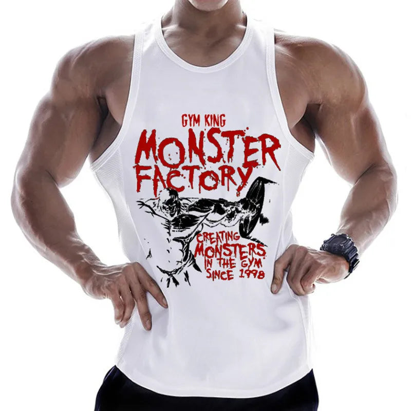 Fitness Clothing  Men Muscle Shirt  Cotton Men Tank Top Workout Bodybuilding Men Sportwear Tank Top Sleeveless Vest - Sun Studio