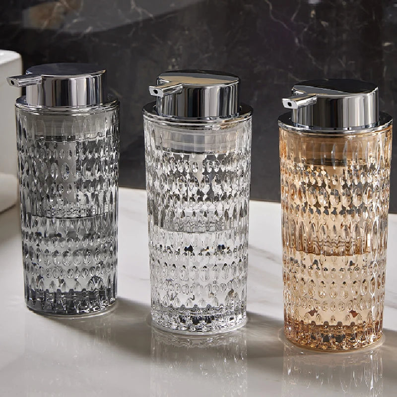 Glass Bubbler Emulsion Bottle Bathroom Soap Bottle Hand Sanitizer Shampoo Water Bottle Bathroom Decoration Bathroom Accessories - Sun Studio