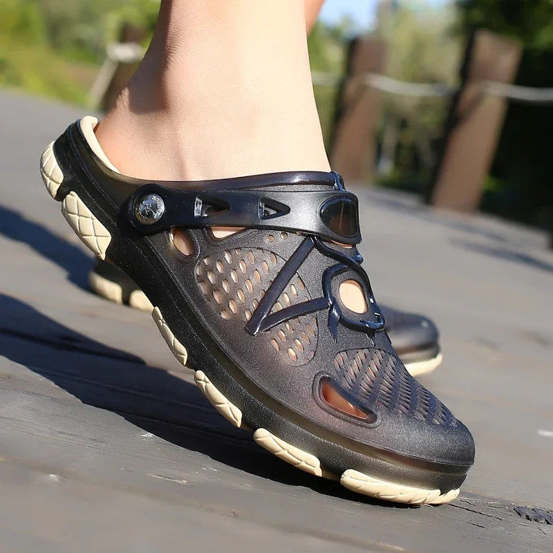 Fashion Slippers Casual Sandals Breathable Non-slip Comfortable Beach Shoes High Quality Home Slippers Outdoor Walking Male Shoe - Sun Studio