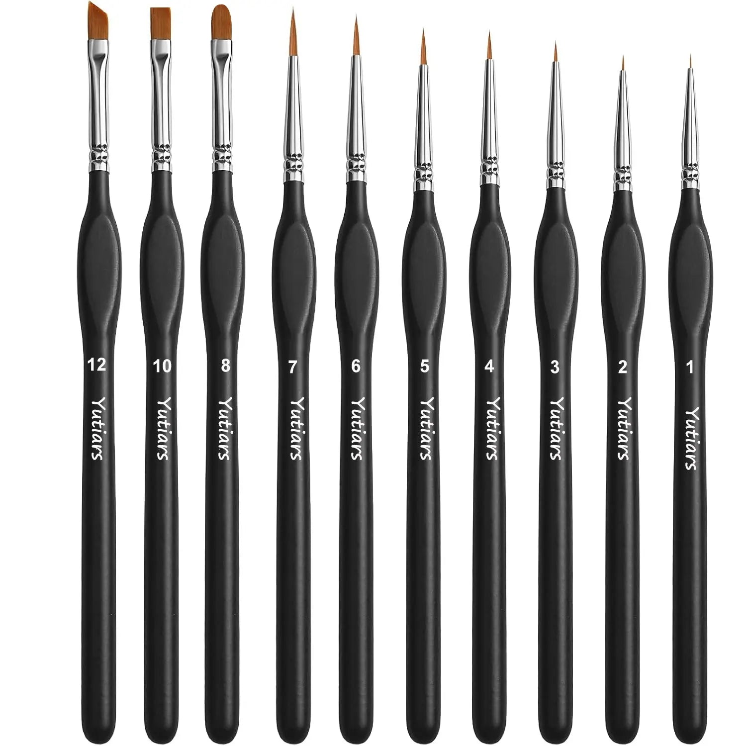 Yutiars Miniature Paint Brushes Drybrush Micro Detail Paint Brush Set, Small Fine Detail Brushes for Acrylic, Watercolor and Oil - Sun Studio
