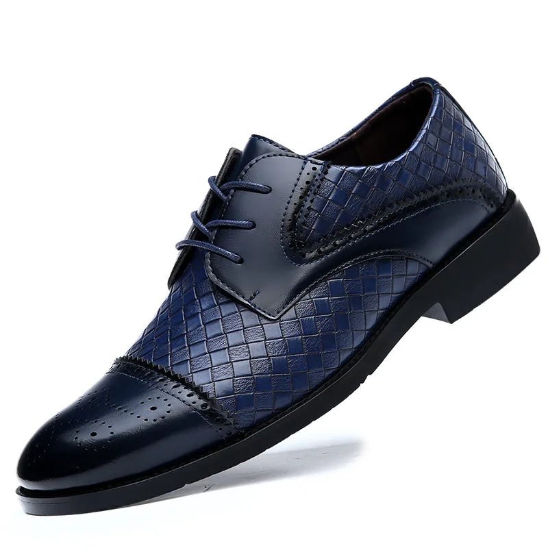 Genuine Leather Mens Dress Shoes Black Formal Social Shoe Male Business Wedding Derby for Man Luxury Italian Work Oxford Loafers