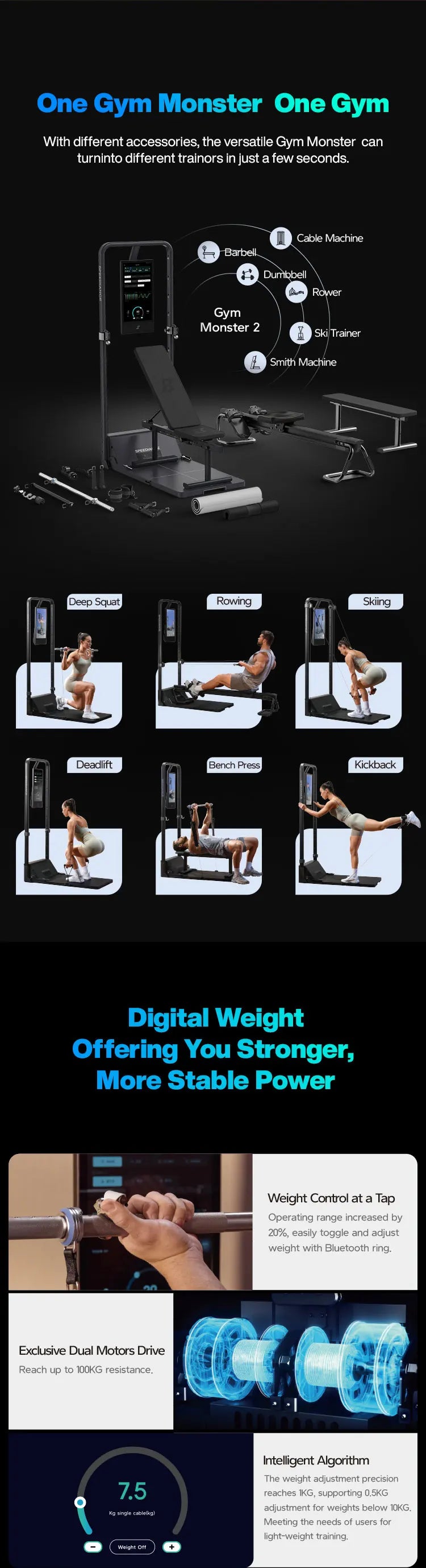 Gym Fitness Equipment Speediance All in One Personalized No Installation Full-body Workout Digital Intelligence Smart Home - Sun Studio