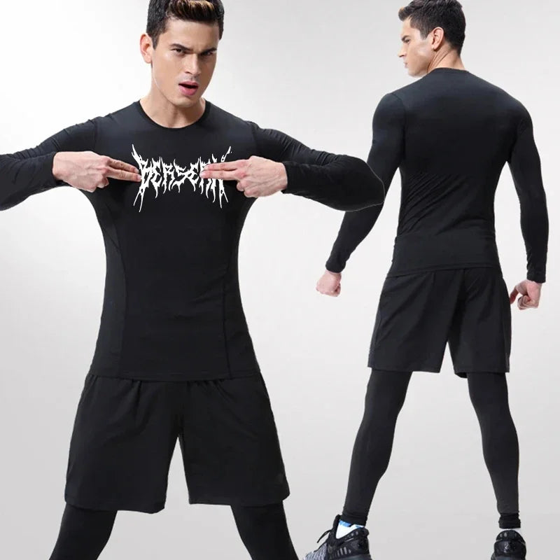 Gym Workout Rash Guard for Men Athletic Quick Dry Compression Shirts Berserk Print Tshirts Tees Tops Undershirts Baselayers - Sun Studio