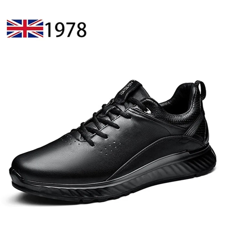 High-end Genuine Leather Men Shoes Outdoor Casual Sneakers Shoes Non-Slip Business White Board Shoes For Men zapatos para hombre - Sun Studio