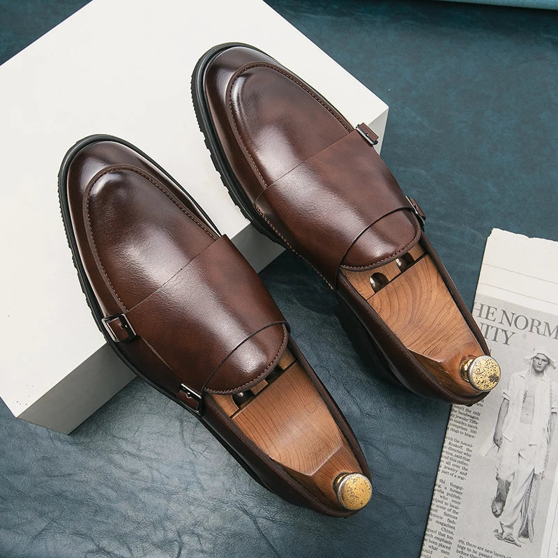 2023 Man Split Leather Shoes Rubber Sole Man Business Office Male Dress Lether Shoes Genuine Leather Wedding Party Shoes Plus 46 - Sun Studio
