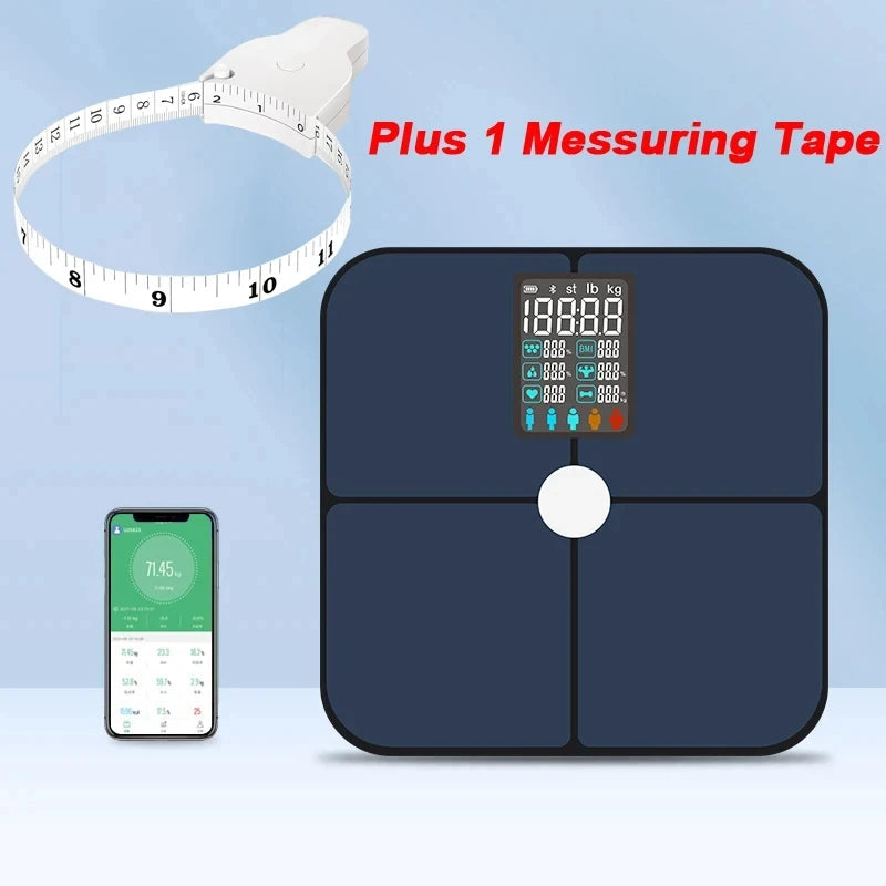 Smart Body Scales Weight Body Fat Scale Fitness Smart Scale BMI Body Composition Analyzer Wireless Digital Bathroom Weight Scale - Sun Studio