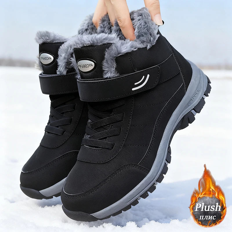 Men Boots Brand Climbing Shoes Men's Outdoor Sports Cotton Oes Winter Fce Lined High Top Thi Bot Climbing Casual Warm Boots - Sun Studio