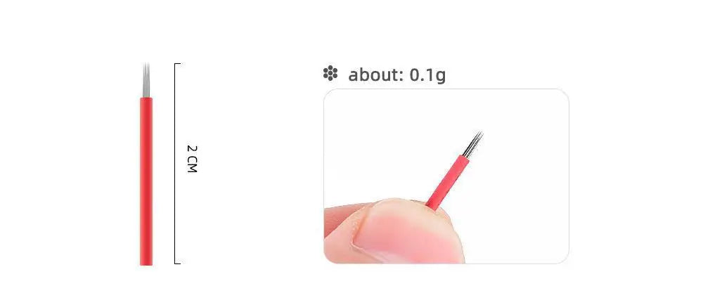 50Pcs Round Tattoo Needles Blades RS RL Microblading Permanent Makeup Fog Eyebrow Lip Needles Manual Pen Embroidery Needle - Sun Studio