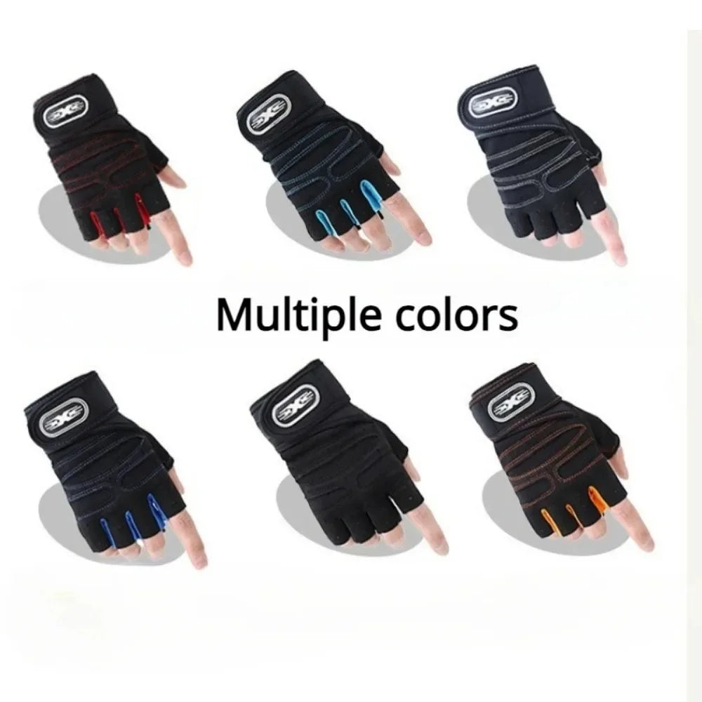 Gym Gloves for Men Women Fitness Weight Lifting Wristband Gloves Body Building Training Sports Exercise Cycling Glove Shockproof - Sun Studio