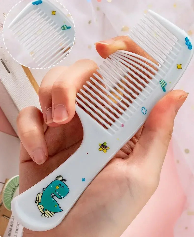 2pcs Kids Hair Combs Set Girls Portable Anti-Static Plastic Comb Cartoon Animals Children Hairdressing Comb with Pointed Tail - Sun Studio