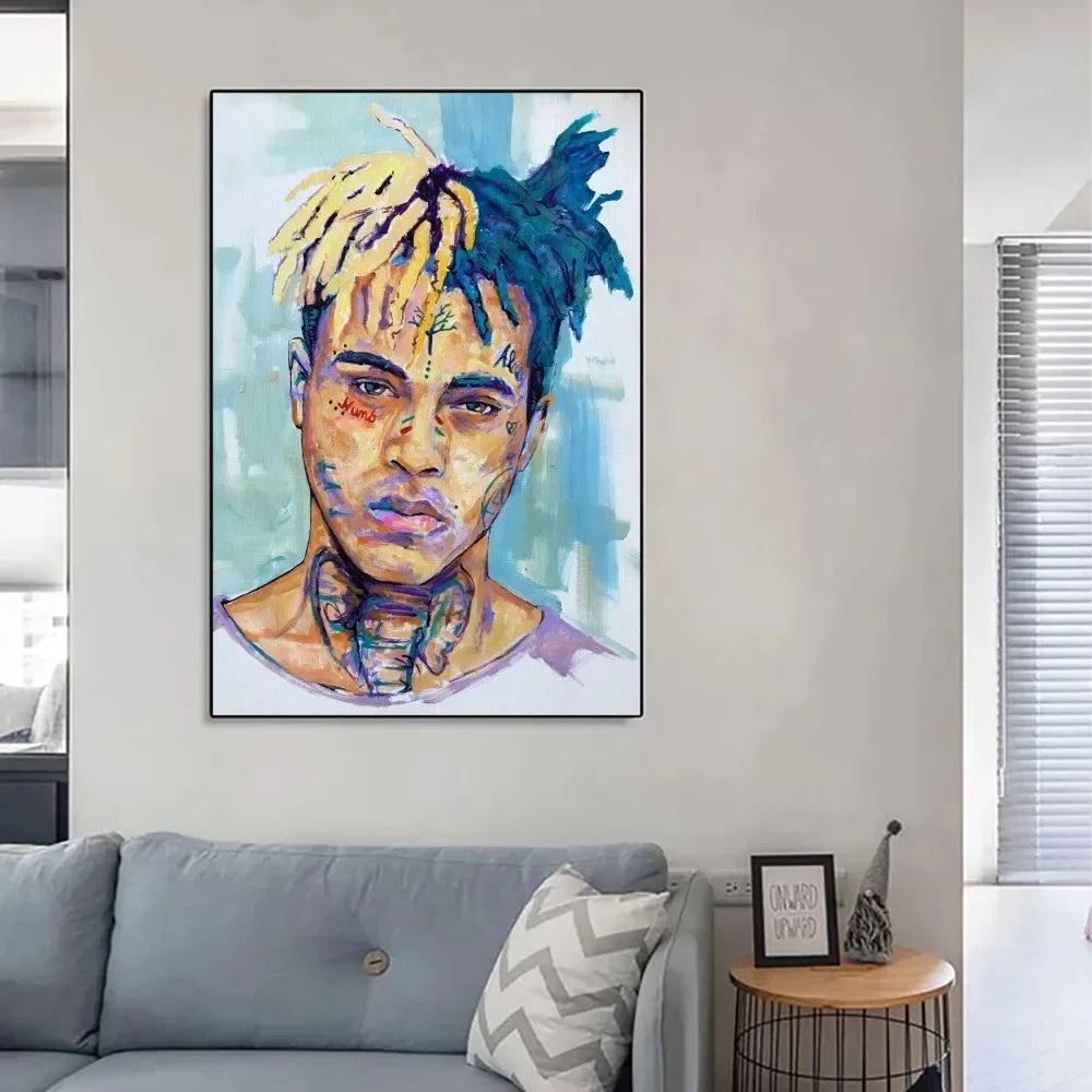Hip Hop Rap Wall Art Hip Hop Z-XXXTentacion Music Cover Album Canvas Poster Print Living Room Bedroom Home Decor - Sun Studio
