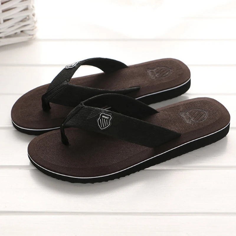 Summer Slippers Men Flip Flops Beach Sandals Non-Slip Casual Flat Shoes 2023 Slippers Indoor House Shoes For Men Outdoor Slides - Sun Studio