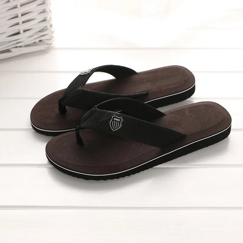 Summer Slippers Men Flip Flops Beach Sandals Non-Slip Casual Flat Shoes 2023 Slippers Indoor House Shoes For Men Outdoor Slides - Sun Studio