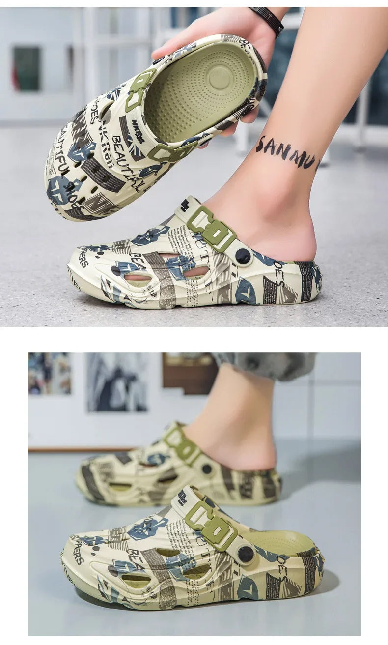 Men's Summer Outdoor Sporty Thick-Heeled Sandals Big Size 46 Head-To-Toe Dual-Purpose Beach Shoes Comfortable Wearing Experience - Sun Studio