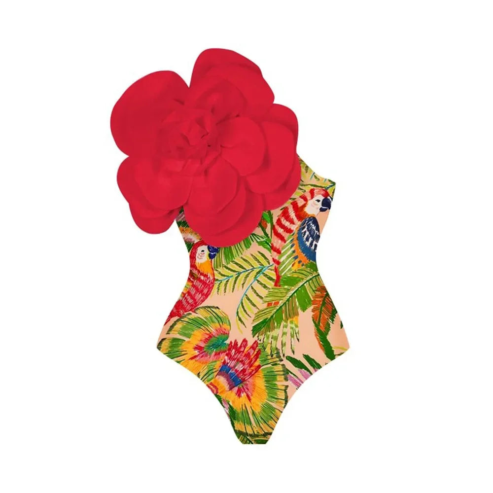 2026 New Sexy White 3D Flower Solid Two Piece Push Up Bikini Set Luxury Swimwear Women Swimsuit Beachwear Summer Bathing Suit - Sun Studio