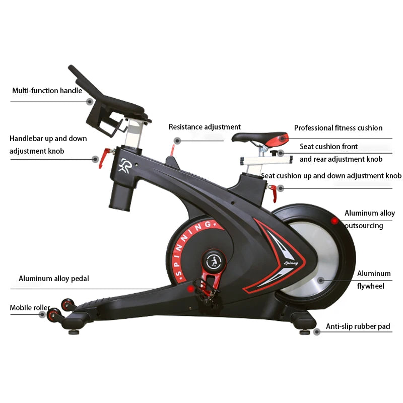 Top Sports Gym Indoor Professional Magnetic Body Fit Exercise Spinning Bike Stable Pedestal Fitness Bicycle Bike For Gym Club - Sun Studio