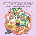 Coloring Book for Relaxation - Simple Room Decor with Picture Book Illustrations for Creativity and Stress Relief - Sun Studio