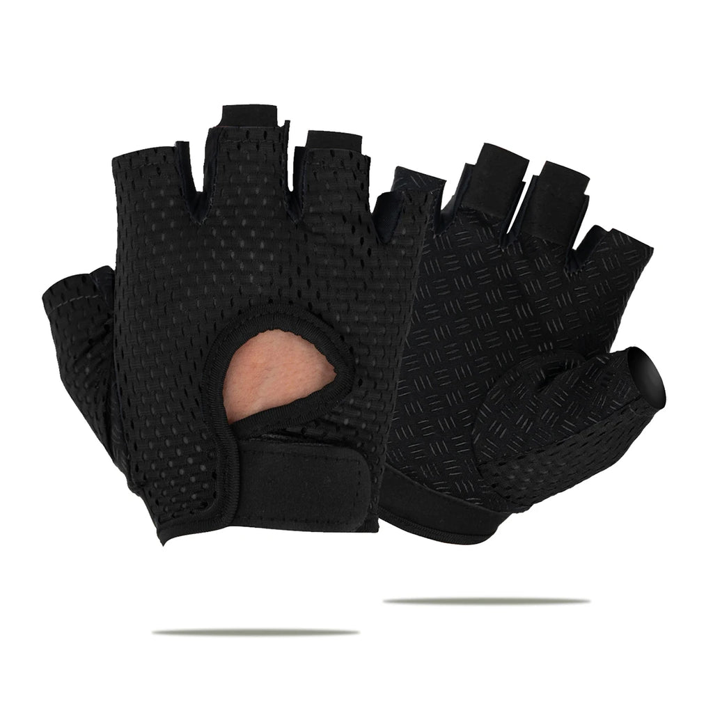 Gym Fitness Gloves For Women, Breathable Half Finger Anti-Slip Gloves For Bicycle Cycling Weight Lifting Yoga - Sun Studio
