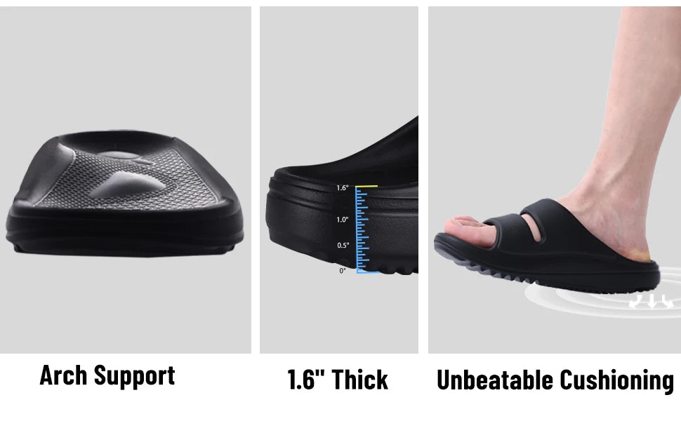 VESANBE Men Recovery Slides Women Arch Support Slides Summer Beach Sandals Light Orthotic Men Sandals Outdoor Breathable Sandals - Sun Studio