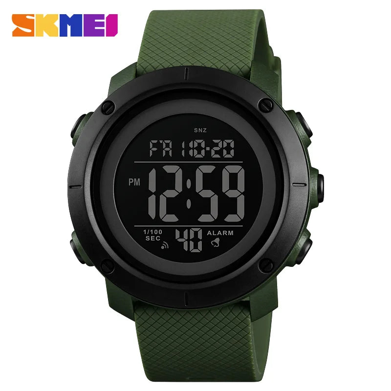 SKMEI Men Fashion Digital Watch Large Dial Alarm Clock Waterproof Watches Sport Outdoor Sports Men's Electronic Watch - Sun Studio
