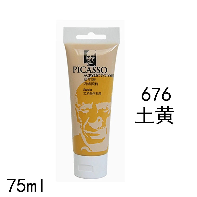 75ml Acrylic Paint Non Toxic Non Fading,Rich Pigments for Painters, Adults for Canvas Wood Clay Fabric Ceramic Craft Supplies