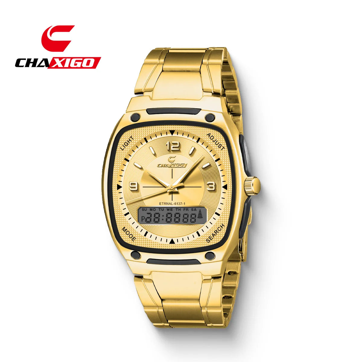 CHAXIGO 6137 Fashion Men's Watch Luminous Waterproof Calendar Alarm Clock Multi Functional Watches for Men Relogios Masculino - Sun Studio