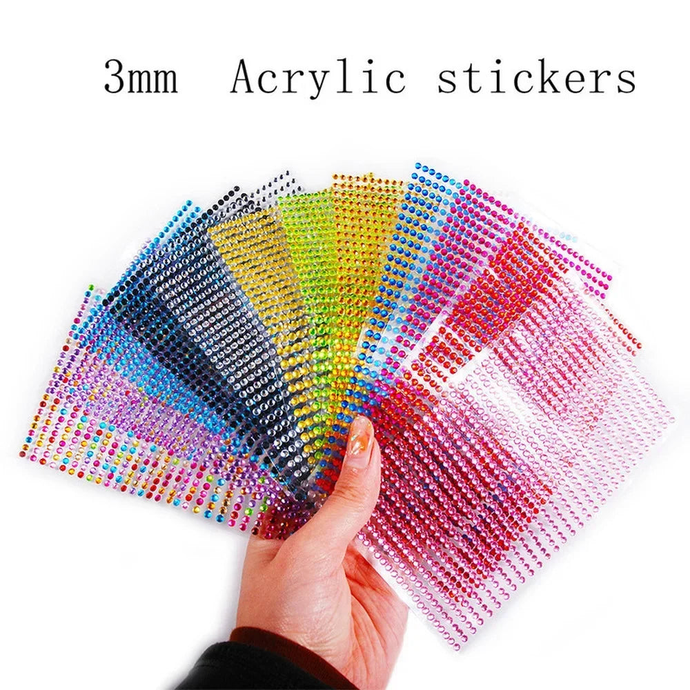Face Decorations Rhinestone Stickers for Music Festival Halloween Party Mobile Crystal Sticker Women Girls DIY Diamond Stickers - Sun Studio