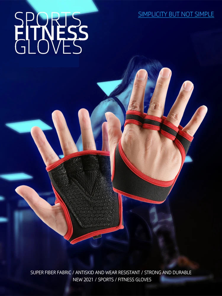 Gym Gloves for Men Women Fitness Weight Lifting Wristband Gloves Body Building Training Sports Exercise Cycling Glove Shockproof - Sun Studio