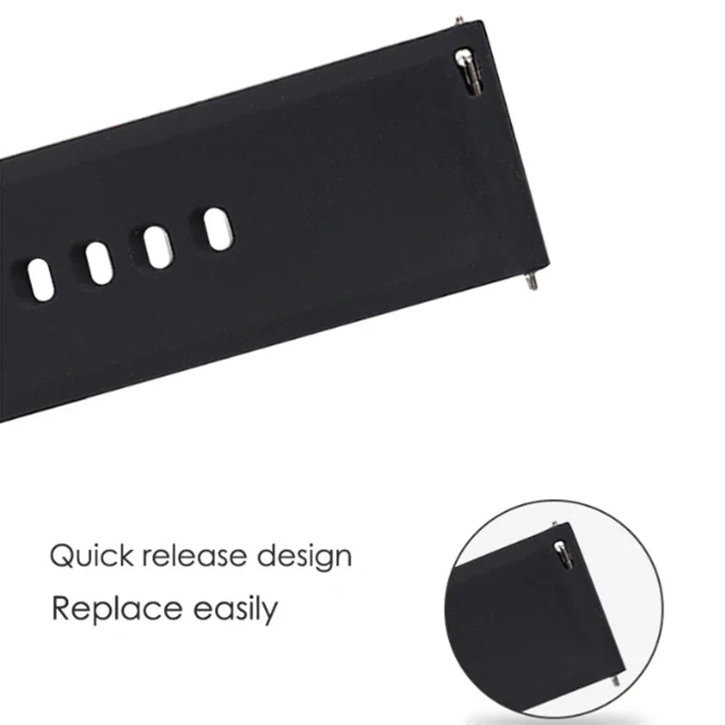 Hot Sell 20MM 22MM Silicone Watch Strap 20/22mm Universal Watchband Wristwatch Band for P22 Smartwatch &Other Watches Bracelet - Sun Studio