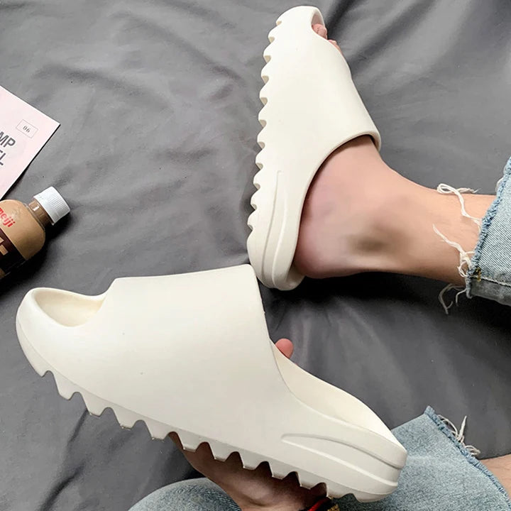 Goosecret Men EVA Platform Cloud Slippers Soft Sole Sandals Non-Slips Bedroom Slides Male Cozy Home Shoes Soft Sole Beach Slides - Sun Studio