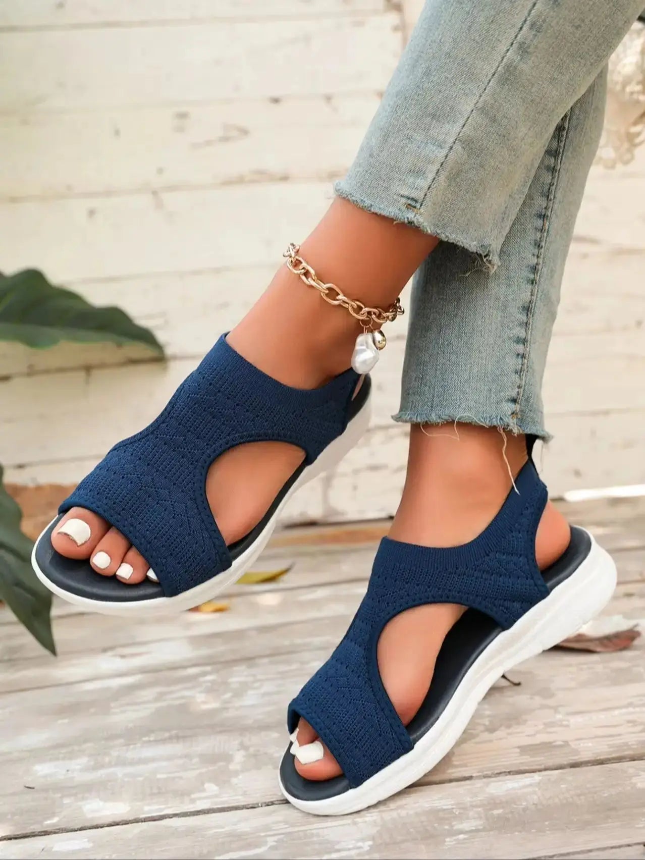 Summer Wedge Sandals for Women 2026 New Fashion Non Slip Beach Shoes Woman Lightweight Casual Platform Plus Size Sandals Women - Sun Studio