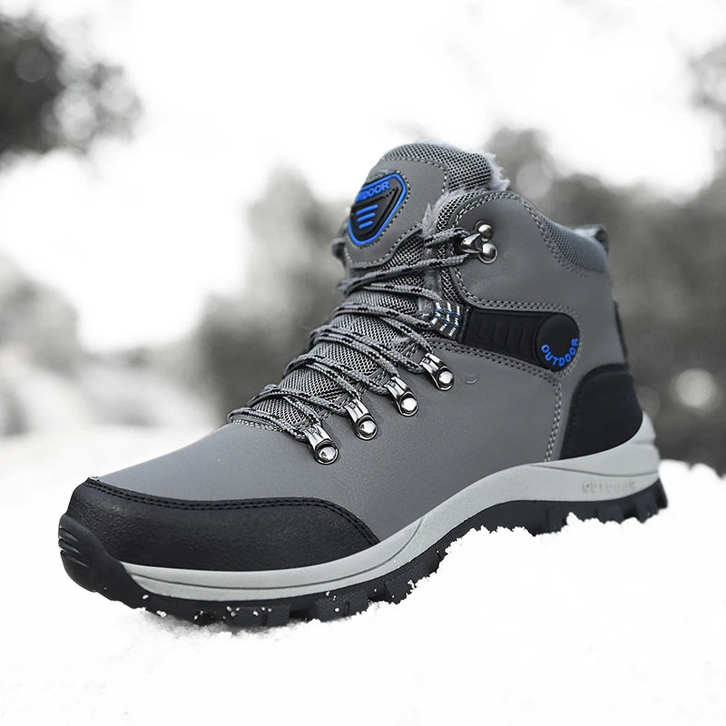 New Snow Boots Men Lace Up Mens Shoes Breathable Winter Boots For Men Casual Men Shoe Waterproof Ankle Boots Footwear Work Shoes - Sun Studio