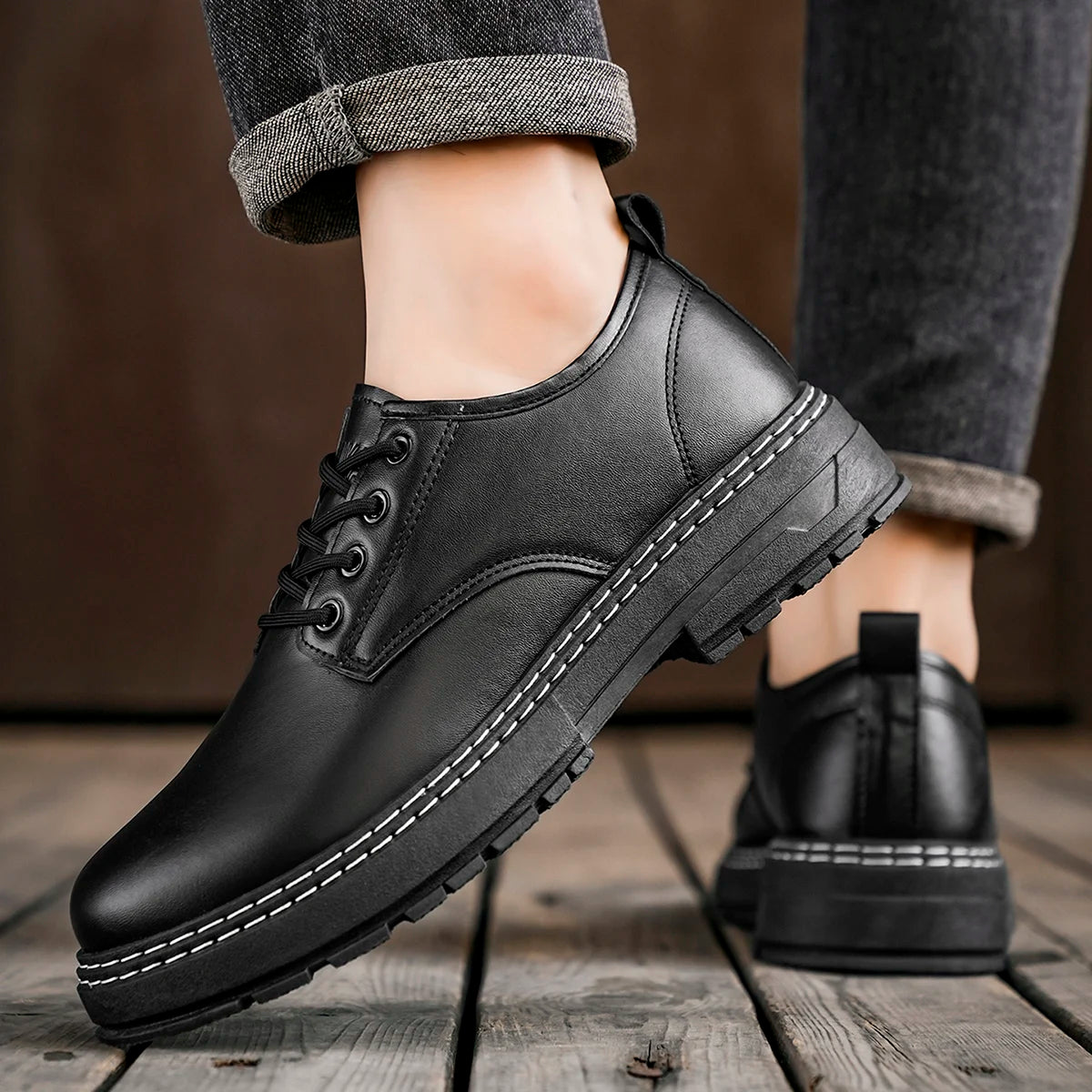 2025 New Men's Leather Shoes - Durable, Comfortable, Breathable & Stylish - Sun Studio
