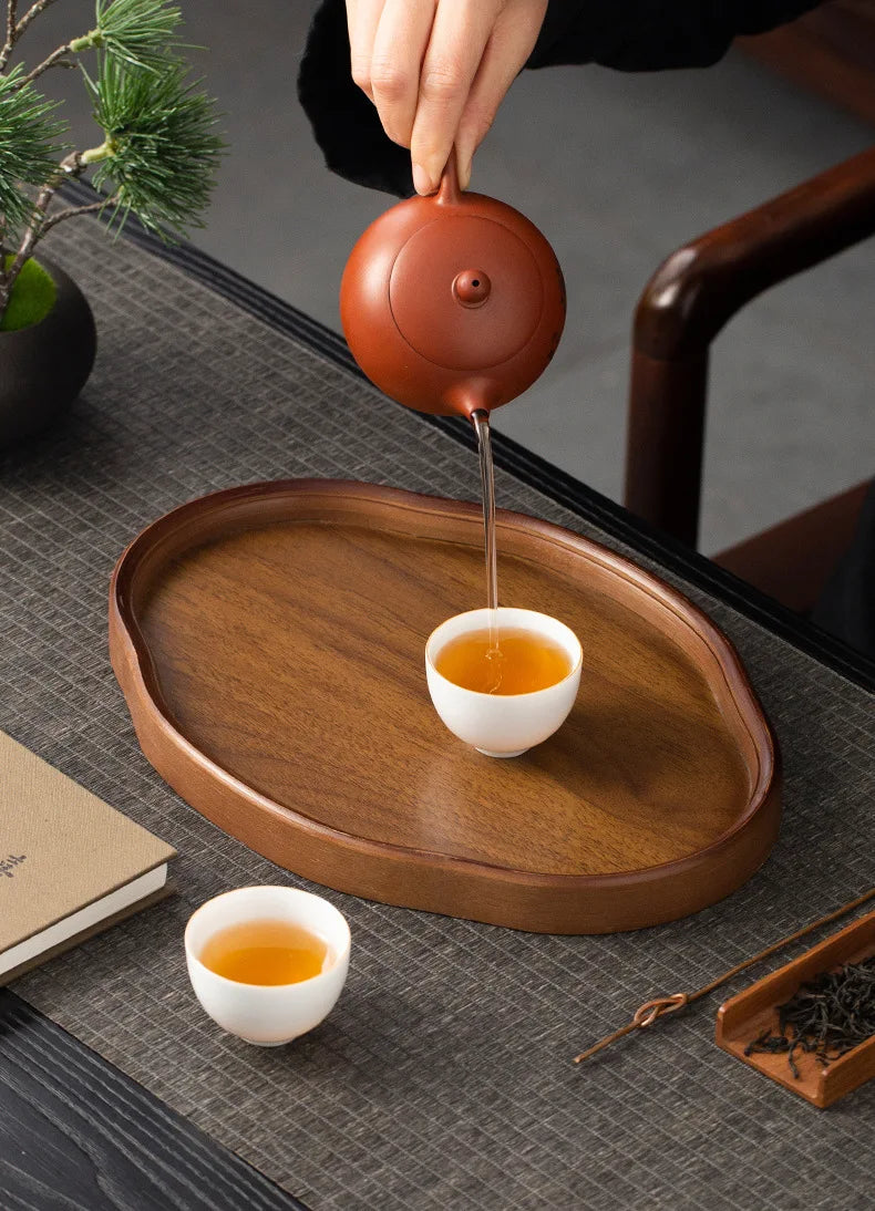 Wooden Decorative Serving Tray for Coffee Table and Home Decor Fruit Platter Decor Trays Serving Ware Food Dish Serving Platters - Sun Studio