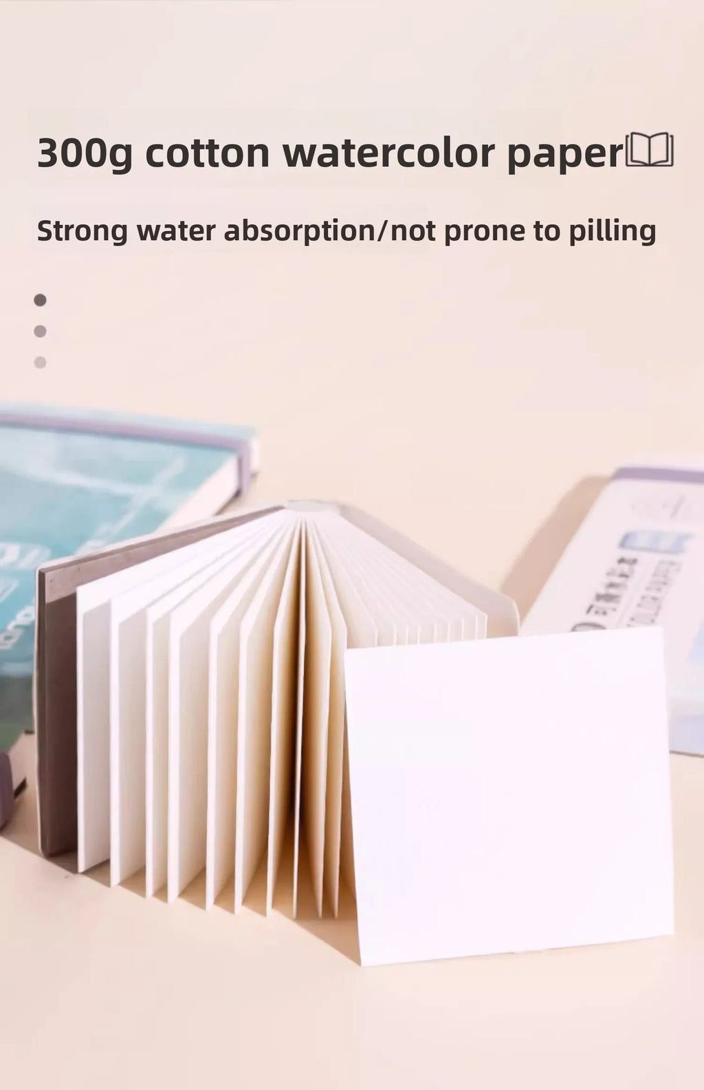 LANGUO Portable 300G Thick Cotton Watercolor Tearable Book Coated Paper Medium Rough Texture Album Sketchbooks School Stationery - Sun Studio
