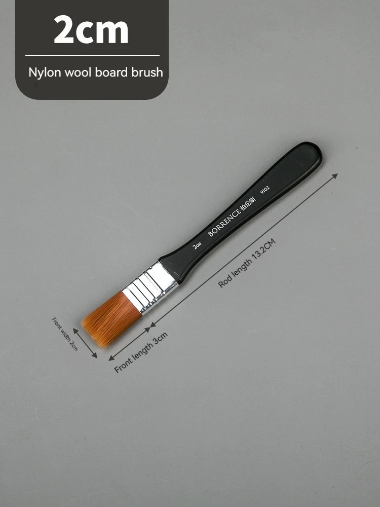Borrence 1/2/3/5pcs Memory Nylon Paint Brushes Set for Acrylic Oil Drawing Watercolor Wooden Painting Brush Tools Art Supplies - Sun Studio