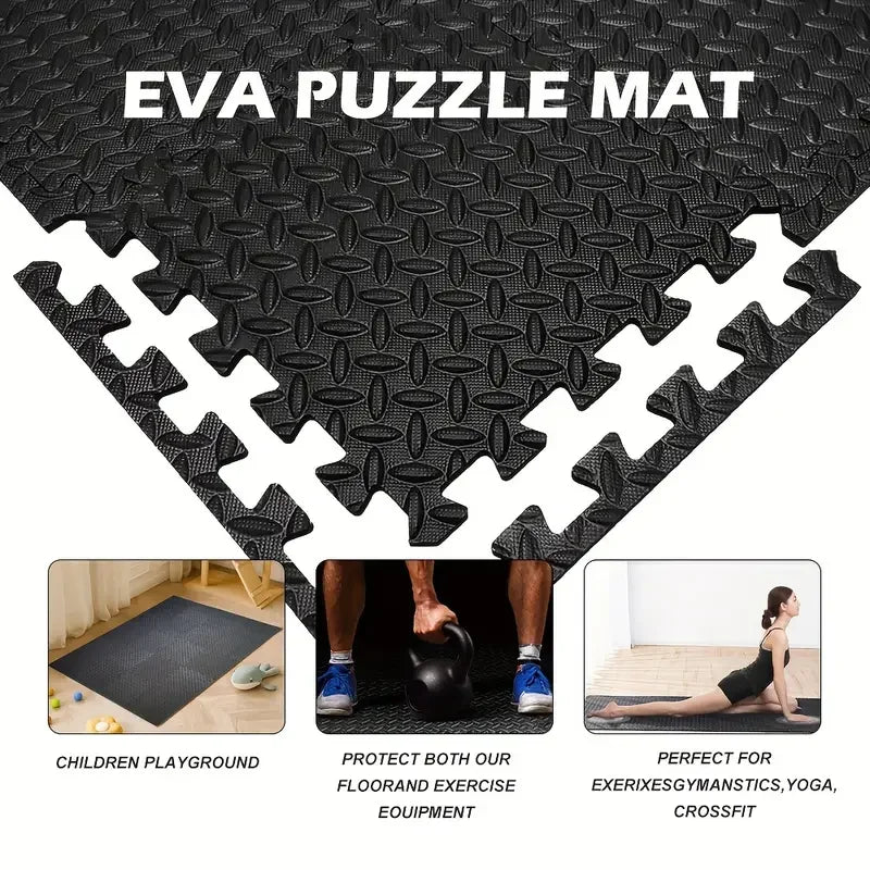 8/16 Pcs Foam Fitness Non Slip Yoga Mat Fitness Floor Tile Protection Pad Fitness Equipment Mat Suitable for Indoor Fitness - Sun Studio
