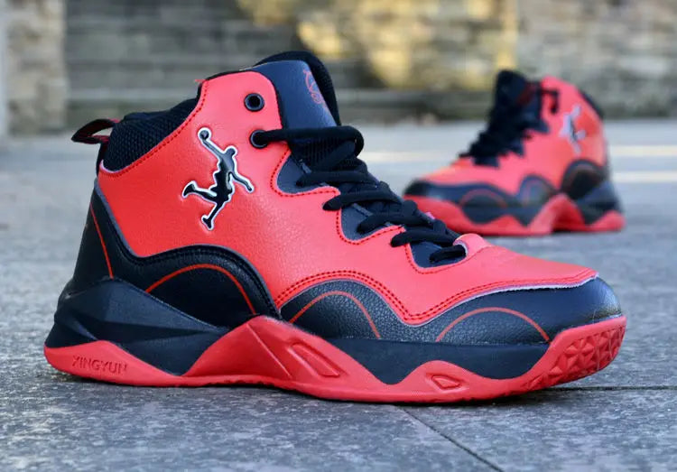Brand Professional Men's White Red Blue Basketball Shoes Basketball Sneakers Anti-skid High-top Couple Man Basketball Boots