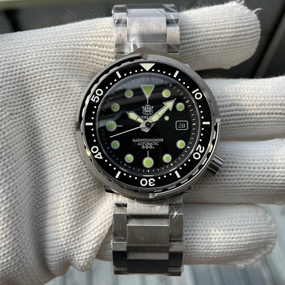 STEELDIVE SD1975 Luxury Automatic Watches Men Dive Watch 30Bar Waterproof Luminous Clock Sapphire Mirror Mechanical Wristwatch