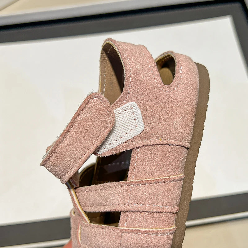 Summer Lightweight Sandals for Girls Rome Style Non-Slip Sole Toddler Baby Beach Sandals Kids Outdoor School Casual Daily Wear - Sun Studio