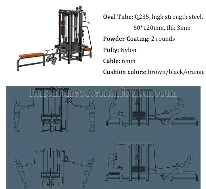 Gym Equipment Strength Training Machine Smith Machine Multifunctional Training Equipment 4 Multi Function Station - Sun Studio