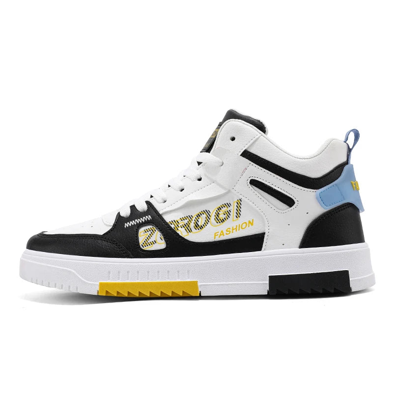 Men's Skate Board Shoes High Top Students Leisure Sports Shoes Breathable Non-slip Shoes Fashion High Top Sneakers for Men Men