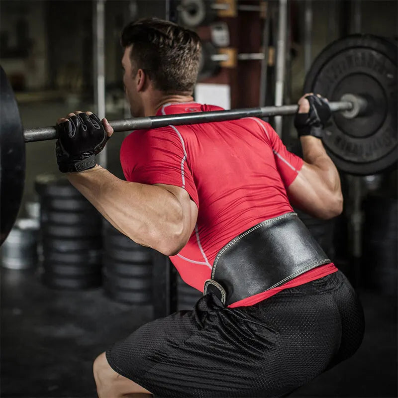 Squat Belt Professional Leather Fitness Belt Weightlifting Deadlift Fitness Waist Belt - Sun Studio